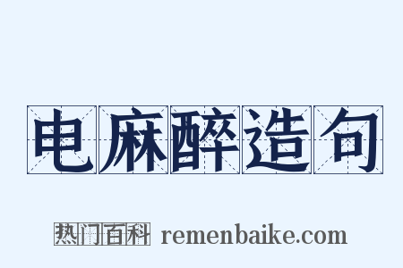 电麻醉造句是什么意思的图片